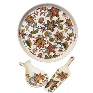 Matilda Jane Love Is Homemade 3 Pc Serving Set Platter Serving Knife Spoon Rest